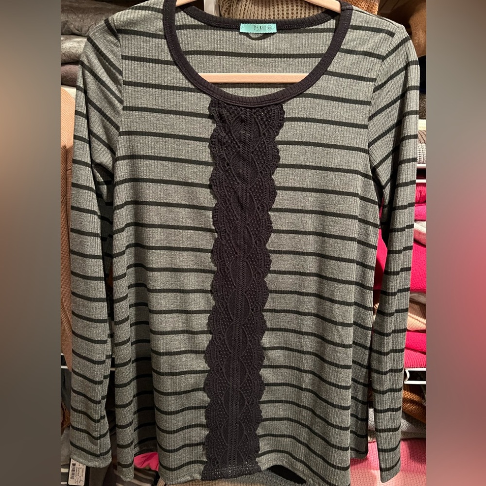 PS Kate Lace Ribbed Top